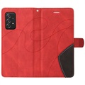 Bi-Color Series Samsung Galaxy A52 5G, Galaxy A52s Wallet Case - Red