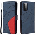 Bi-Color Series Samsung Galaxy A72 5G Wallet Case - Blue