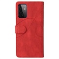 Bi-Color Series Samsung Galaxy A72 5G Wallet Case - Red