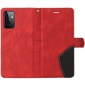 Bi-Color Series Samsung Galaxy A72 5G Wallet Case - Red