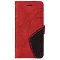 Bi-Color Series Xiaomi 11T/11T Pro Wallet Case - Red