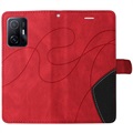 Bi-Color Series Xiaomi 11T/11T Pro Wallet Case - Red