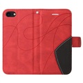 Bi-Color Series iPhone 7/8/SE (2020)/SE (2022) Wallet Case - Red