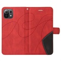 Bi-Color Series Xiaomi Mi 11 Lite 5G Wallet Case - Red