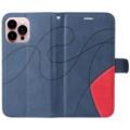 Bi-Color Series iPhone 14 Pro Max Wallet Case - Blue