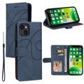 Bi-Color Series iPhone 14 Wallet Case - Blue