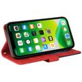 Bi-Color Series iPhone 14 Wallet Case - Red