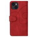 Bi-Color Series iPhone 14 Wallet Case - Red