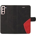 Bi-Color Series Samsung Galaxy S21 5G Wallet Case - Black