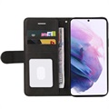 Bi-Color Series Samsung Galaxy S21 5G Wallet Case - Black