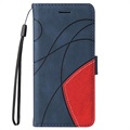 Bi-Color Series Samsung Galaxy S21 5G Wallet Case - Blue