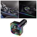 Bluetooth FM Transmitter / Fast Car Charger BT22 with 2x USB - Black