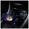 Bluetooth FM Transmitter with Dual USB Car Charger T20 - Black