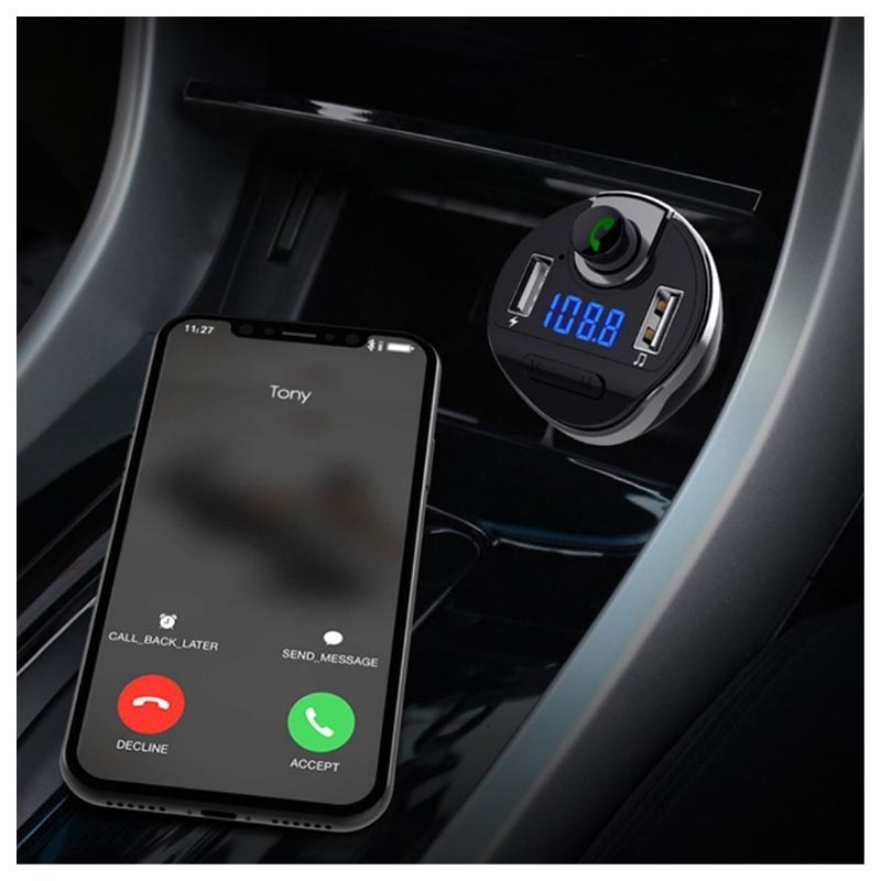 Bluetooth FM Transmitter with Dual USB 