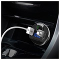 Bluetooth FM Transmitter with Dual USB Car Charger T20 - Black