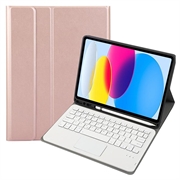 iPad 2022/2025 Bluetooth Keyboard Case - Rose Gold