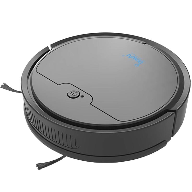 Cordless Auto Robot Vacuum Cleaner Sweeping USB Rechargeable 1600Pa Black 