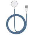 Apple Watch Braided Magnetic Charging Cable A4 - 1m - Blue / White