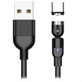 Braided Rotary Magnetic USB Type-C Cable - 2m
