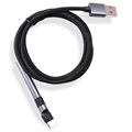 Braided Rotary MicroUSB Cable & Kickstand - 1m