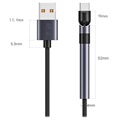 Braided Rotary MicroUSB Cable & Kickstand - 1m