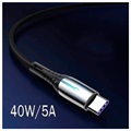 Braided USB 3.1 Type-C Data / Charging Cable - 5A/40W - 2m - Black