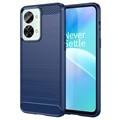 OnePlus Nord 2T Brushed TPU Case - Carbon Fiber - Blue