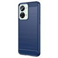 OnePlus Nord 2T Brushed TPU Case - Carbon Fiber - Blue