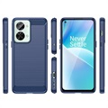 OnePlus Nord 2T Brushed TPU Case - Carbon Fiber - Blue