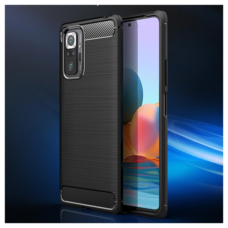 Xiaomi Redmi Note 10 Pro Brushed TPU Case Carbon Fiber