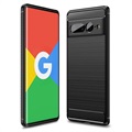 Google Pixel 7 Pro Brushed TPU Case - Carbon Fiber - Black