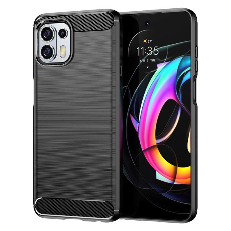 Motorola Edge 20 Lite/20 Fusion Brushed TPU Case - Carbon Fiber