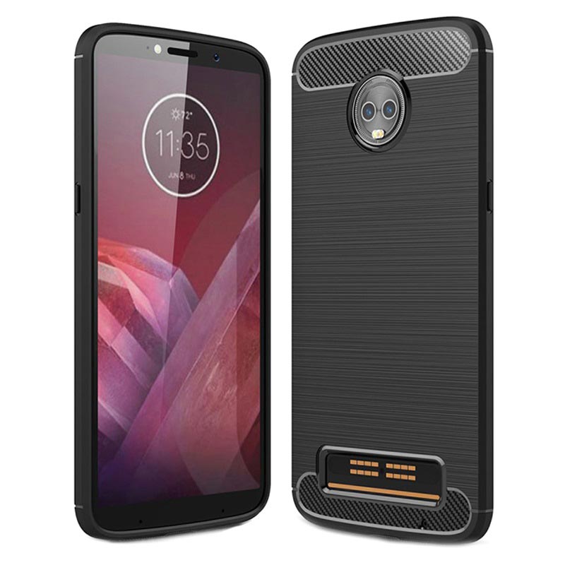 Motorola Moto Z3 Play Brushed TPU Case Carbon Fiber