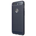 OnePlus 5T Brushed TPU Case - Carbon Fiber - Dark Blue