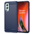 OnePlus Nord 2 5G Brushed TPU Case - Carbon Fiber - Blue