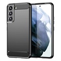 Samsung Galaxy S22 5G Brushed TPU Case - Carbon Fiber - Black