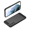 Samsung Galaxy S22 5G Brushed TPU Case - Carbon Fiber - Black