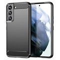Samsung Galaxy S22+ 5G Brushed TPU Case - Carbon Fiber - Black