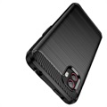 Samsung Galaxy Xcover6 Pro Brushed TPU Case - Carbon Fiber - Black