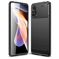 Xiaomi Poco X4 Pro 5G Brushed TPU Case - Carbon Fiber - Black
