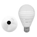 Bulb Camera Wifi Camera HD 960P Night Vision 360-degree Home Security Camera for Baby Pet Monitor - White