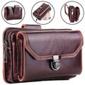 Business Series Universal Holster Leather Case for Smartphones - Brown