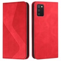 Business Style Samsung Galaxy A03s Wallet Case - Red