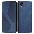 Business Style Samsung Galaxy Xcover 5 Wallet Case - Blue