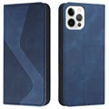 Business Style iPhone 13 Pro Wallet Case - Blue