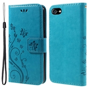 iPhone 7/8/SE (2020)/SE (2022) Butterfly Series Wallet Case - Blue