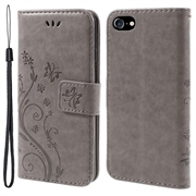 iPhone 7/8/SE (2020)/SE (2022) Butterfly Series Wallet Case - Grey