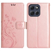 Motorola Moto G86 Butterfly Series Wallet Case - Rose Gold
