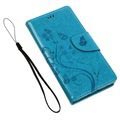 Sony Xperia XZ, Xperia XZs Butterfly Wallet Case - Blue