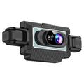 C313 4-Channel 1080p WiFi Dash Cam with Rear Camera - Inside/Outside Record - Black